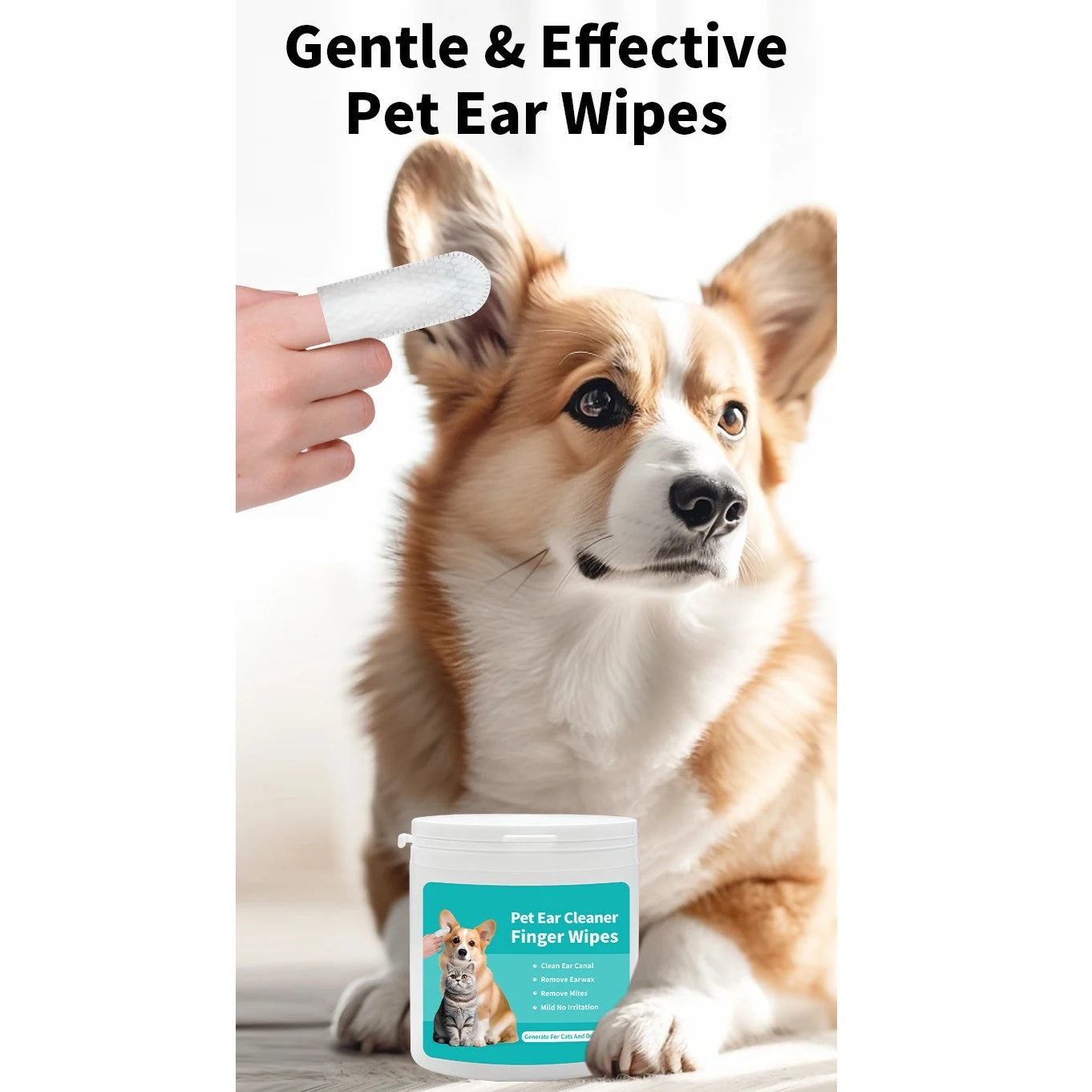 Pet Ear Cleaning Wipes – Safe & Gentle for Dogs & CatsWoofy
