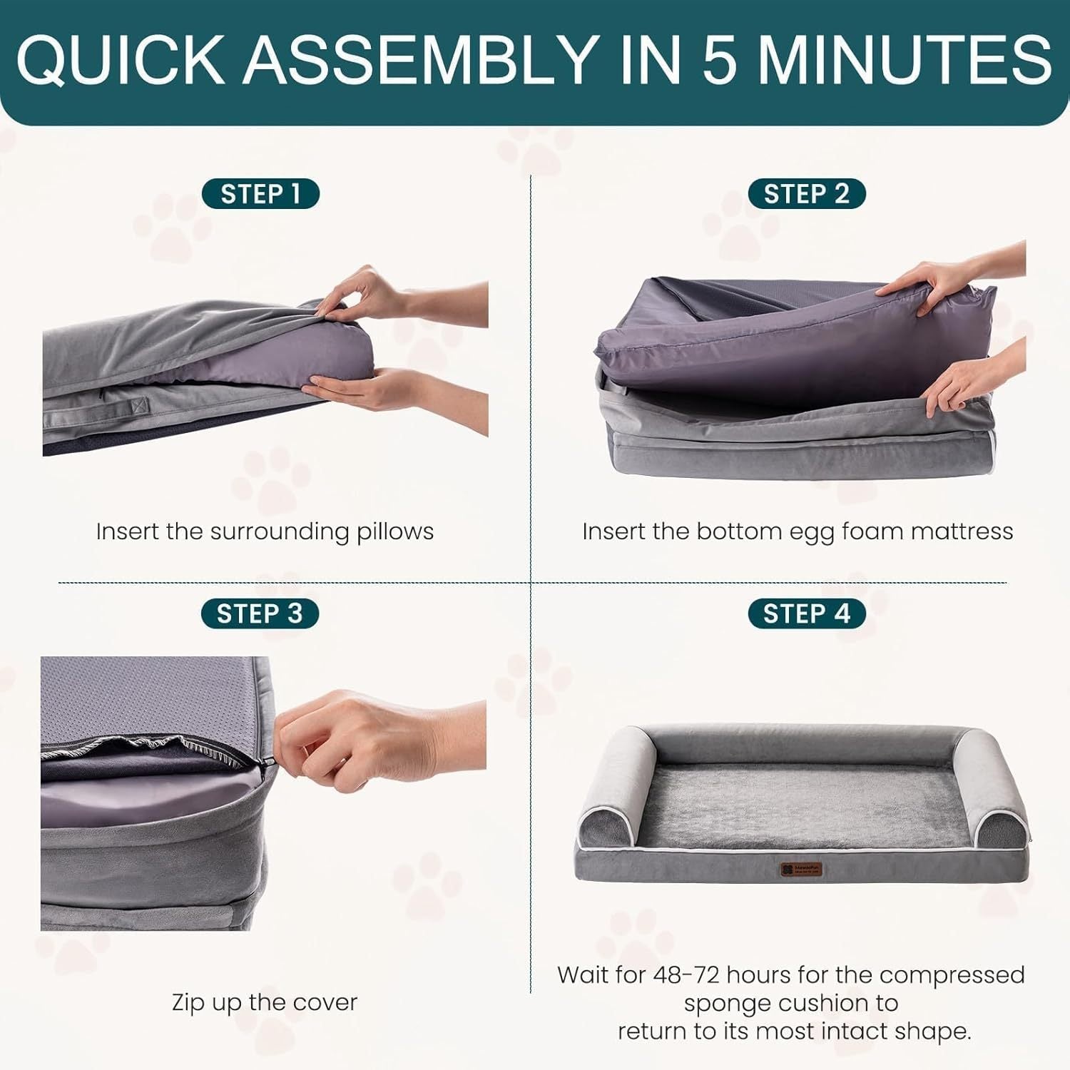 Large dog mattress for comfort & support