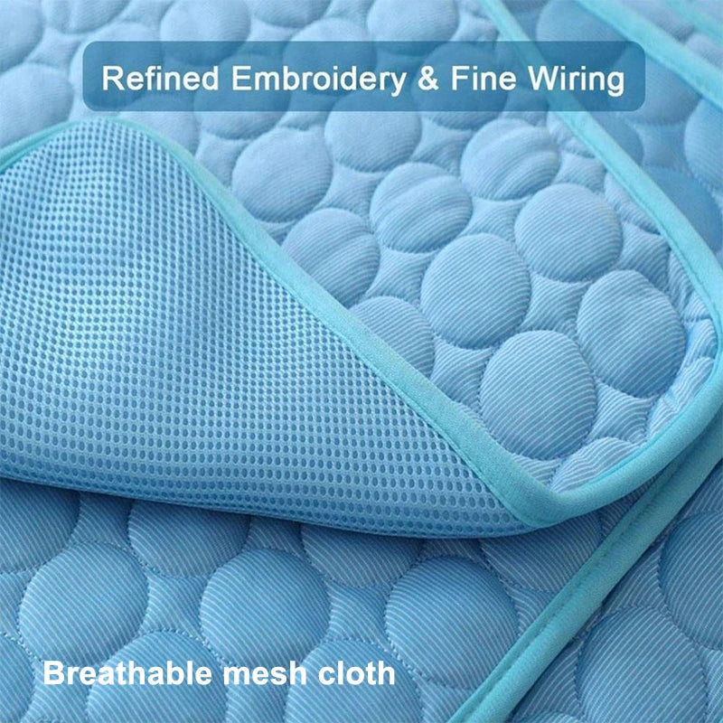 Breathable pet cooling mat for hot weather