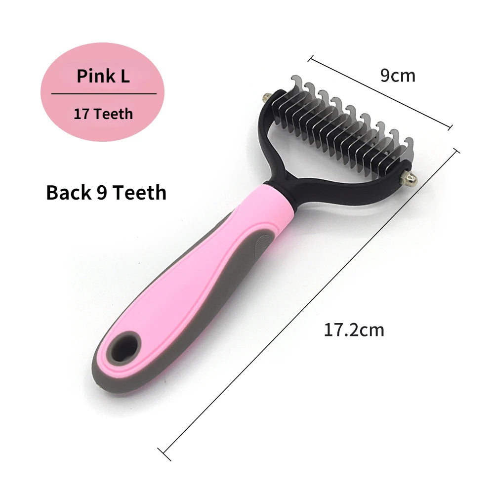 Professional Pet Deshedding Brush for Dogs & Cats