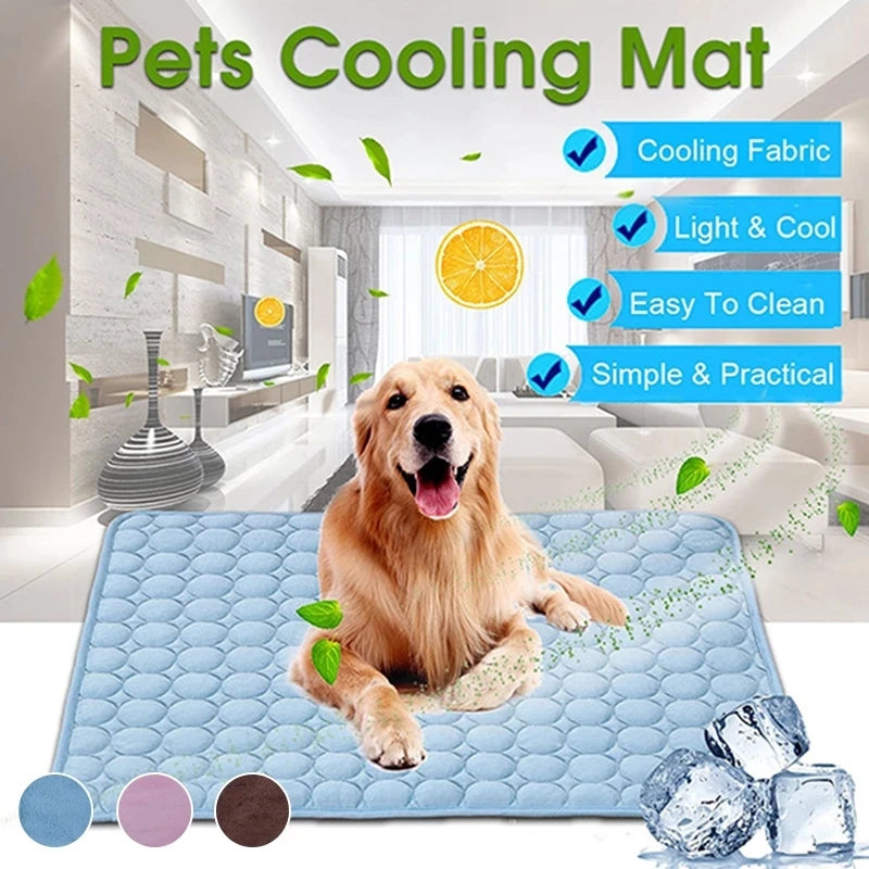 Cooling dog mat breathable pet bed for summer