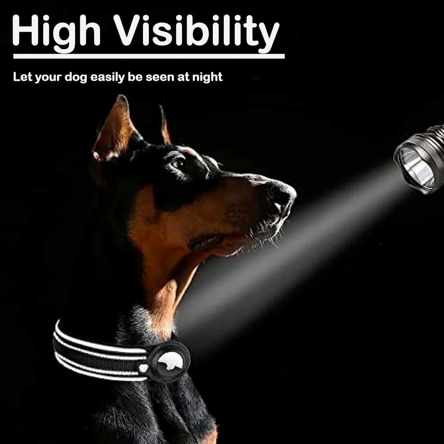 Airtag-Compatible Dog Collar Reflective Nylon