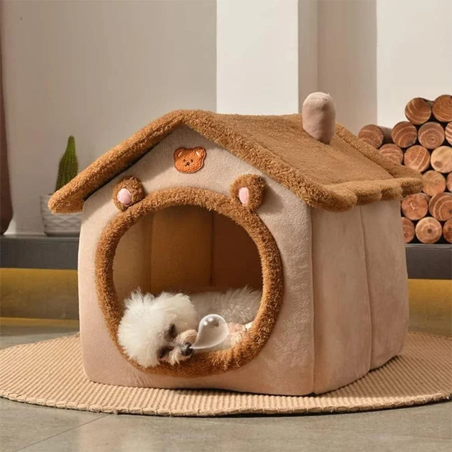 Foldable Washable Pet House for Cats and Small Dogs