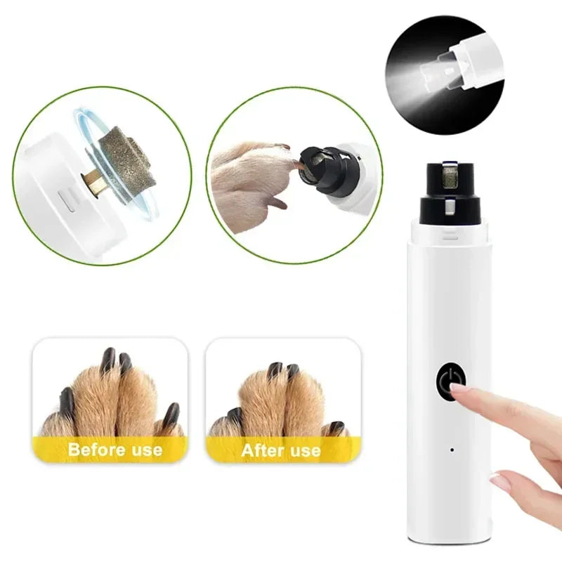 LED Dog Nail Grinder – USB Quiet Woofy