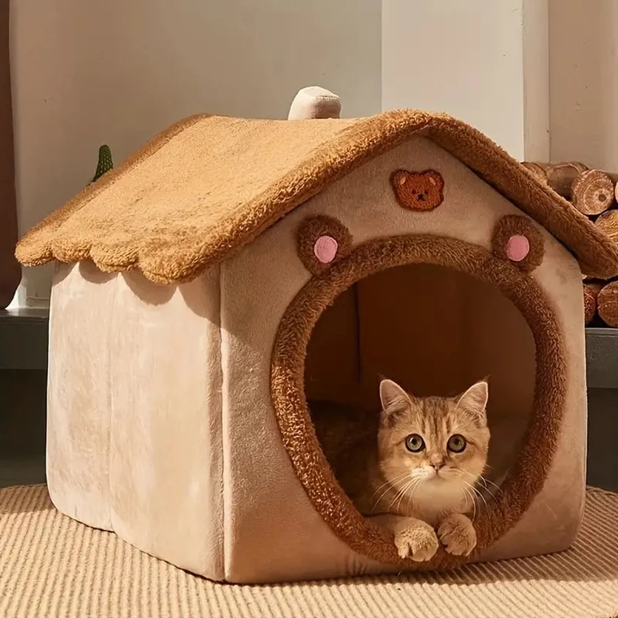 Foldable Washable Pet House for Cats and Small Dogs