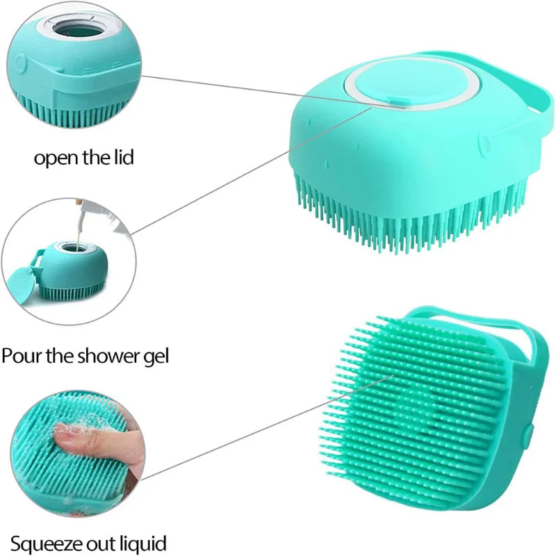 Soft Silicone Pet Bathing & Grooming Brush Woofy