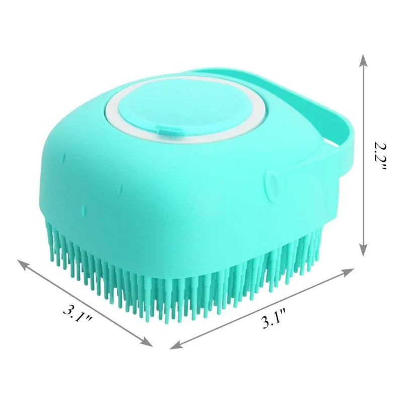 Pet Grooming Shampoo Brush for Dogs & Cats - Silicone