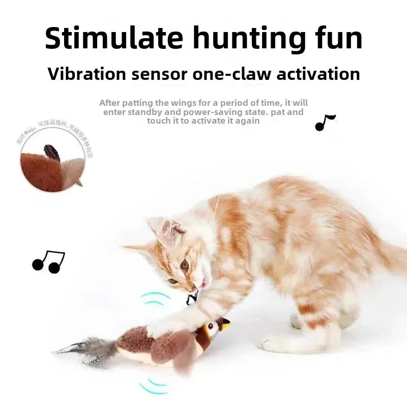 Motion-Activated Sparrow Toy for Pet Playtime