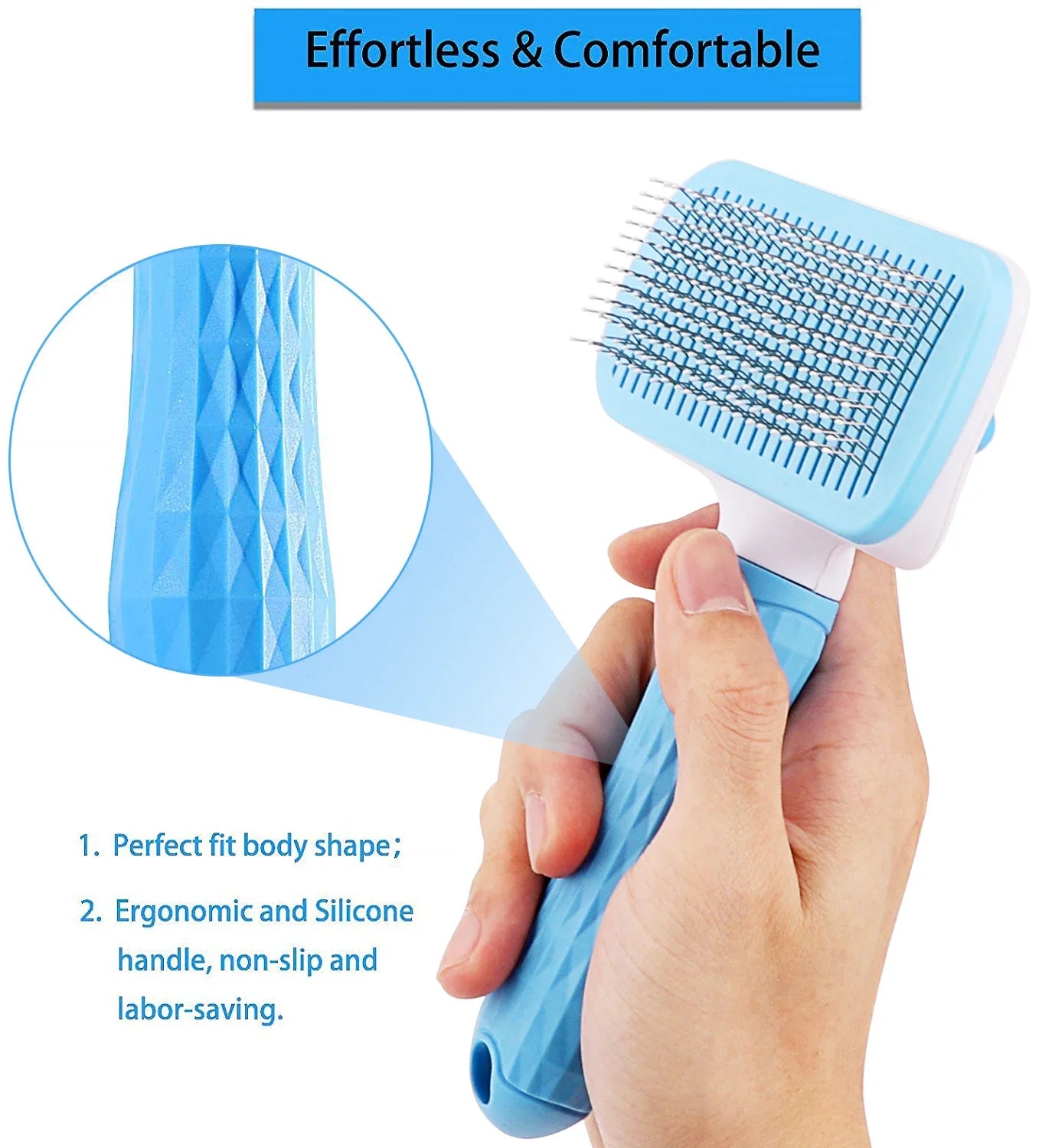 Dog Hair Remover Grooming Brush for Long Hair Pets