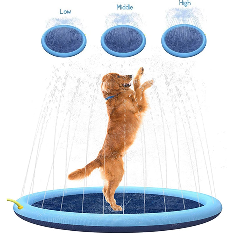 Dog splash pad for summer outdoor play