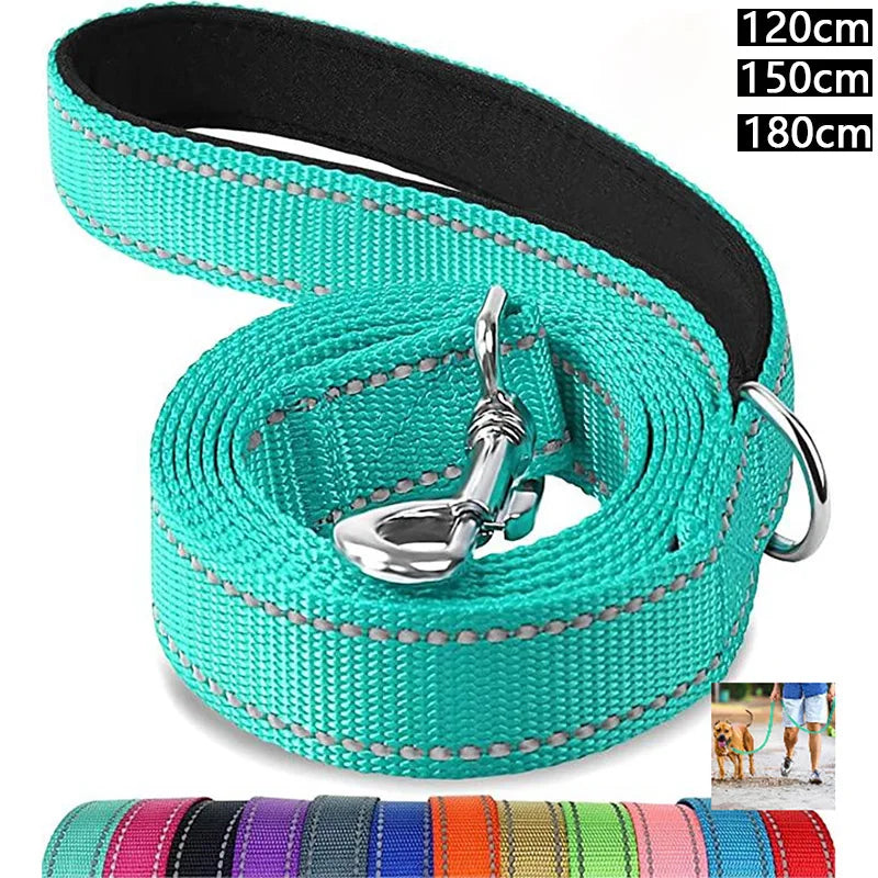 Durable Polyester Leash for Dogs with Reflective Strap