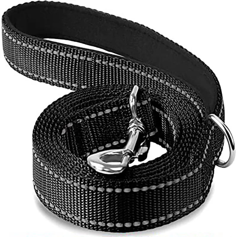 Durable Polyester Leash for Dogs with Reflective Strap