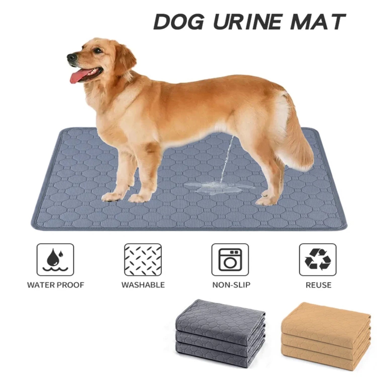 Washable Dog Pee Pad – Waterproof & Reusable Mat Woofy