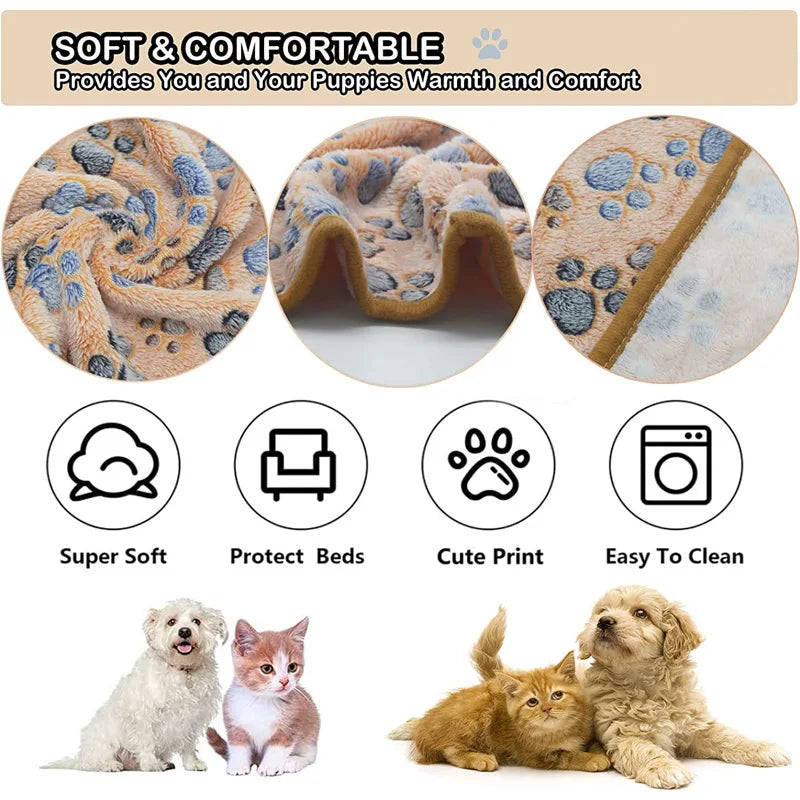 Fluffy Pet Blanket for Dogs & Cats - Cozy Coral Fleece