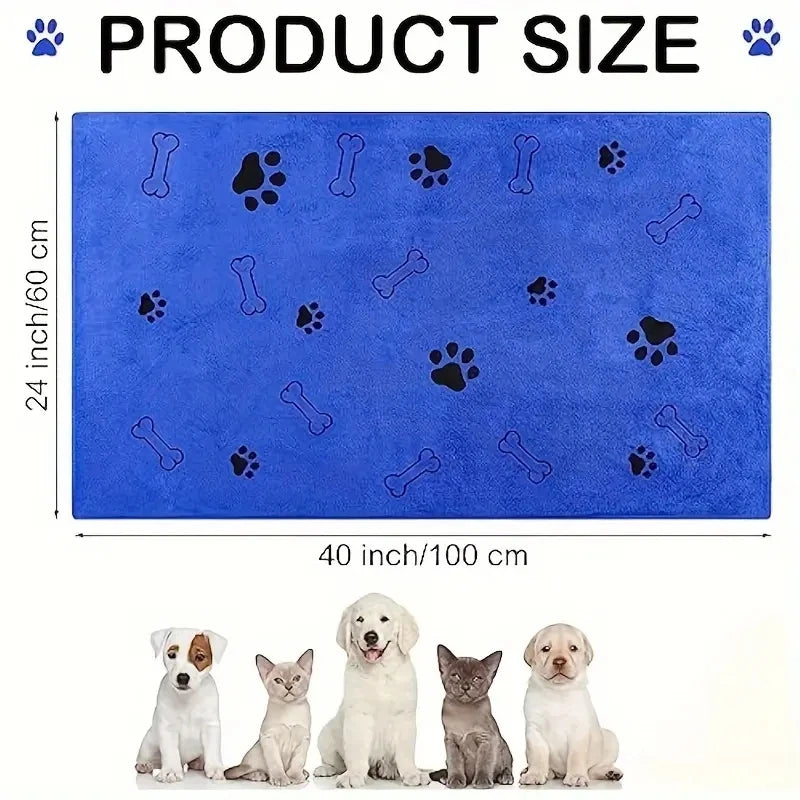Absorbent microfiber dog grooming towel quick dry soft bath towel
