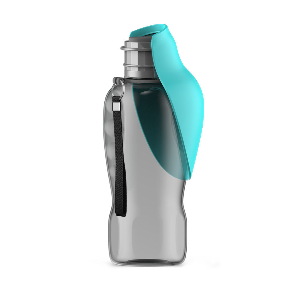 Portable dog water bottle, foldable travel bowl, leakproof design