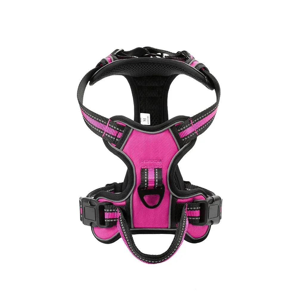 Breathable Reflective Dog Harness Pink Soft Adjustable Vest