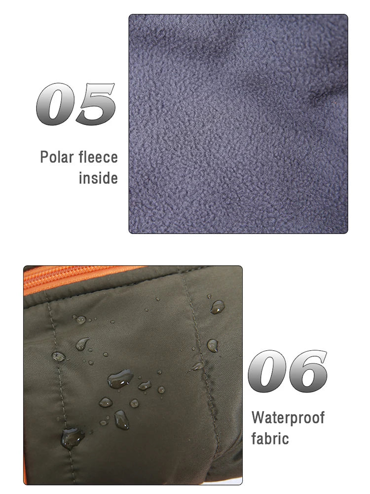 Dog jacket with polar fleece lining and waterproof fabric