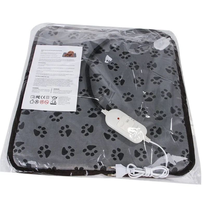 Electric pet heating pad with EU and US plug power options