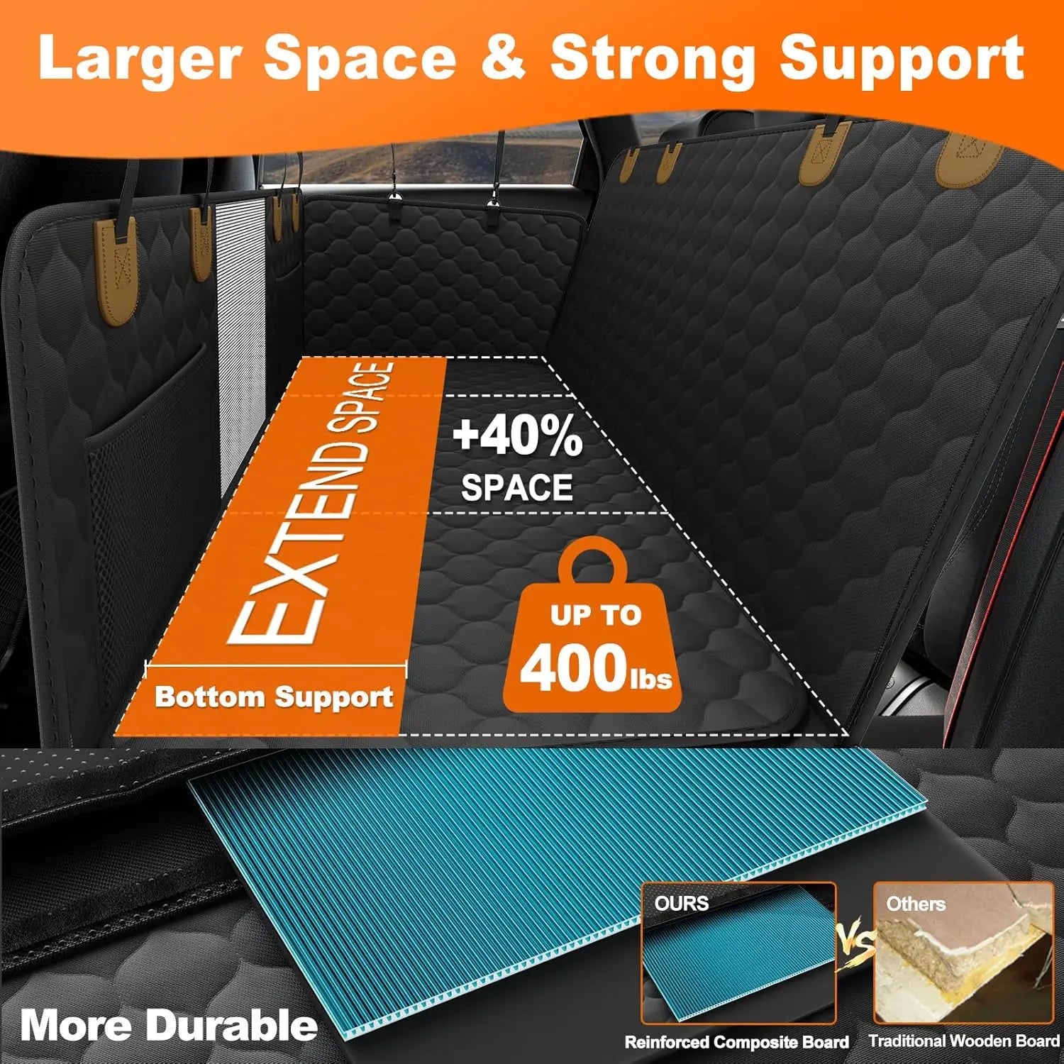 Waterproof Dog Car Seat Cover Back seat ProtectorWoofy