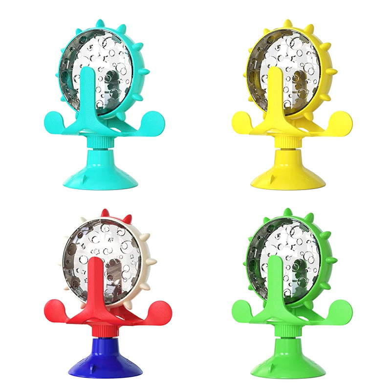 Interactive Cat Treat Wheel Toy in 4 Colors