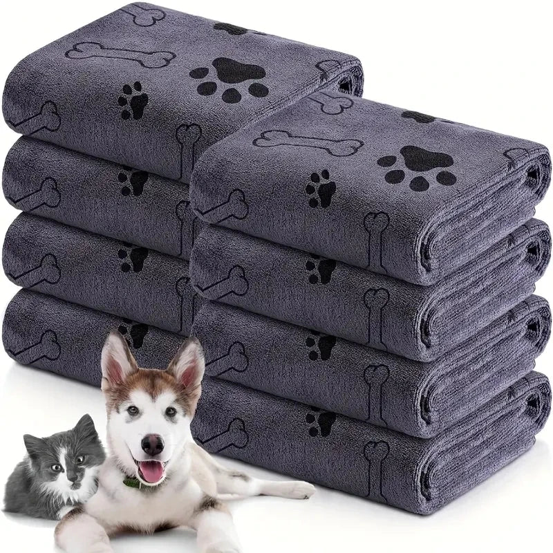 Quick dry dog bath towel 100x60cm absorbent microfiber pet towel