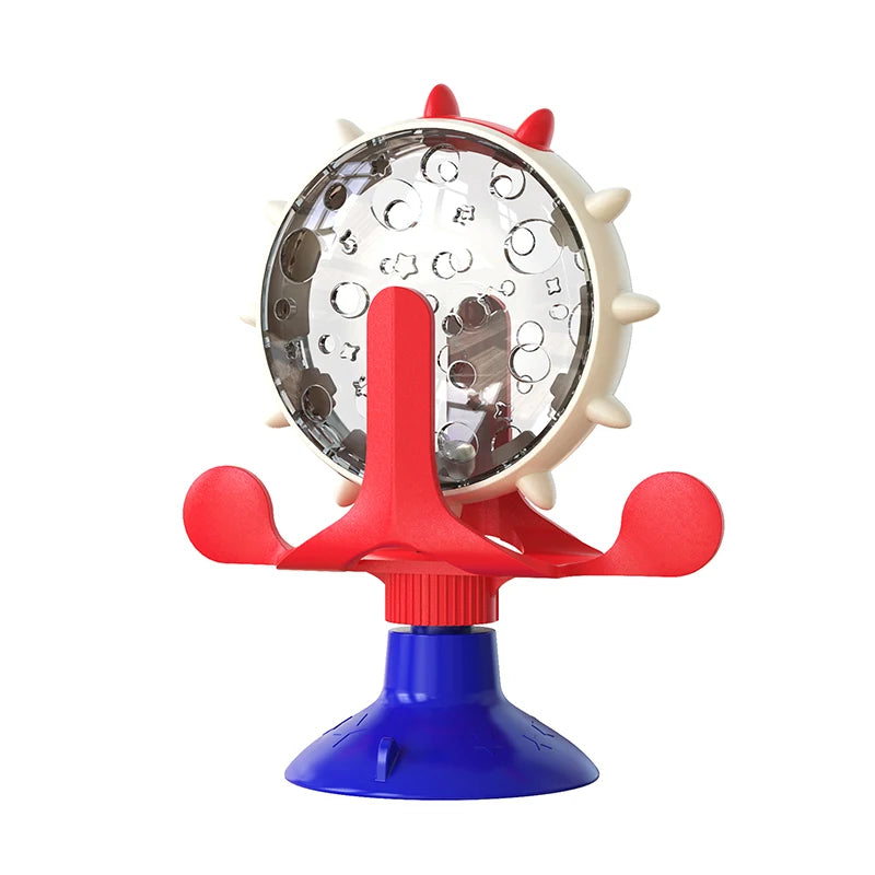 Red Cat Treat Wheel Interactive Feeder Toy