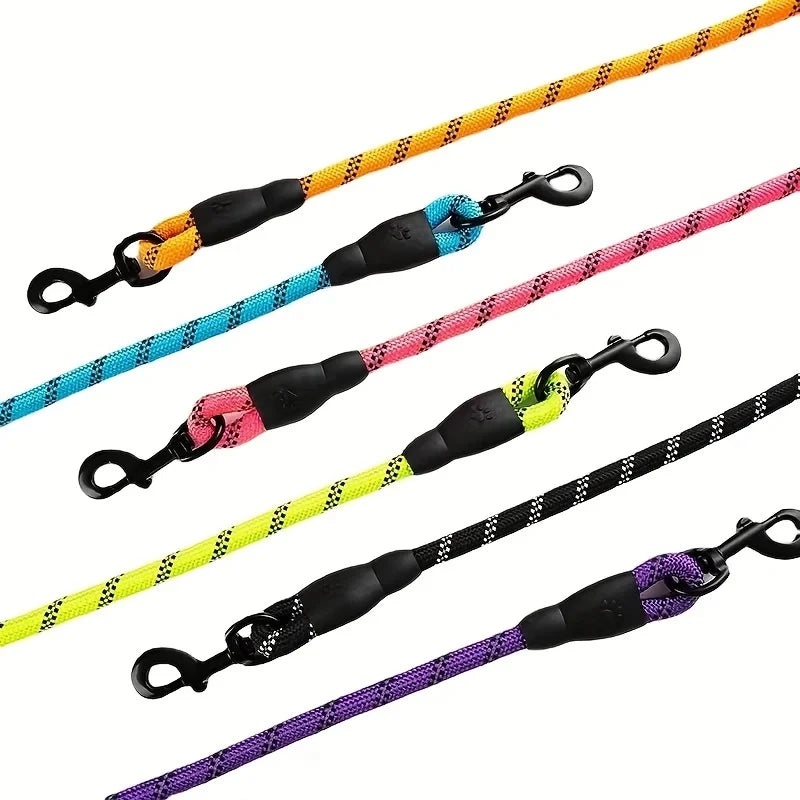 Colorful reflective dog leashes for large dogs