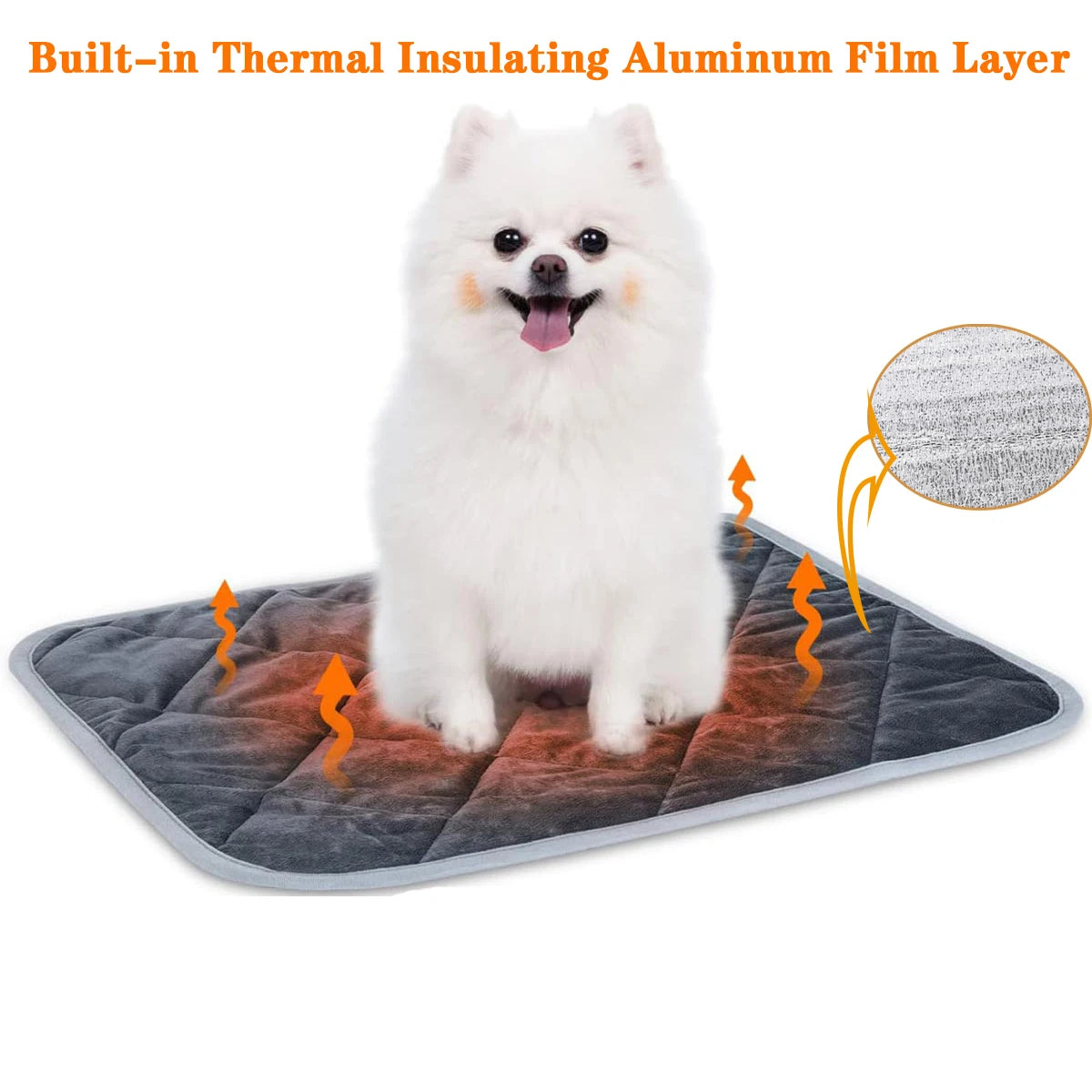 Built-in thermal insulating film keeps pets warm