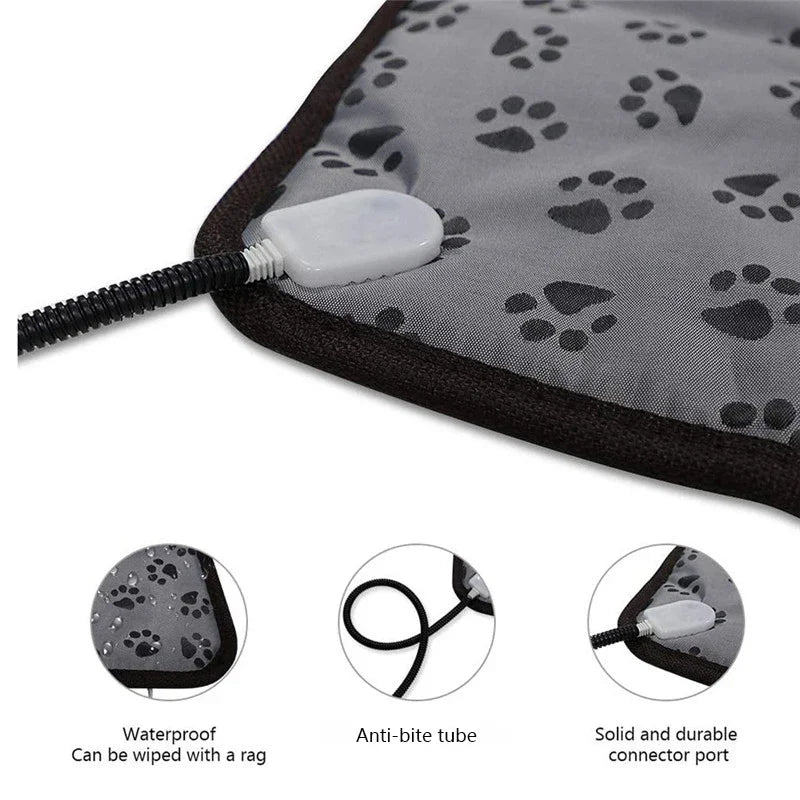 Waterproof anti-bite electric pet pad with durable connector port