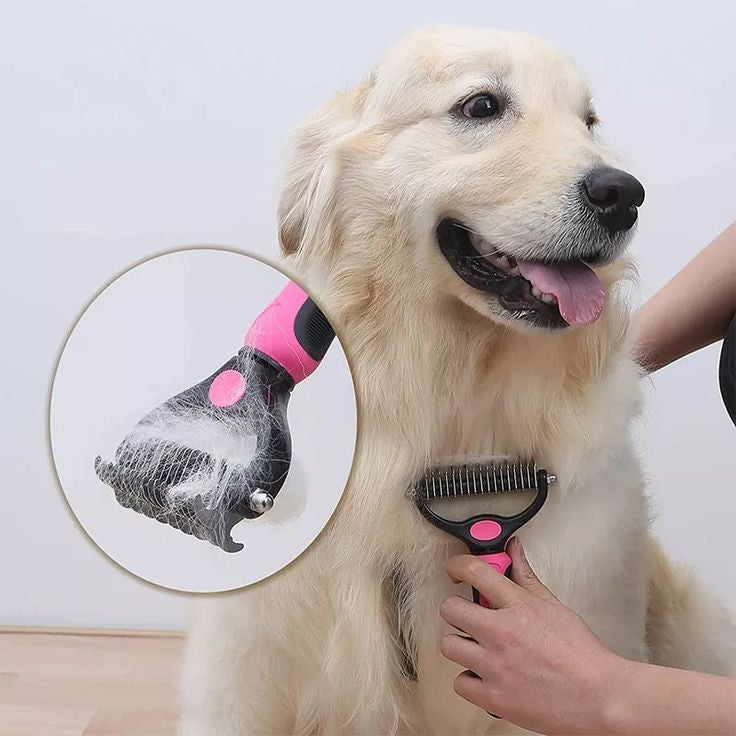 Professional Pet Deshedding Brush for Dogs & Cats