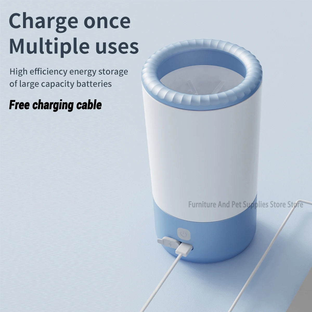 USB rechargeable pet paw cleaner cup for dogs and cats