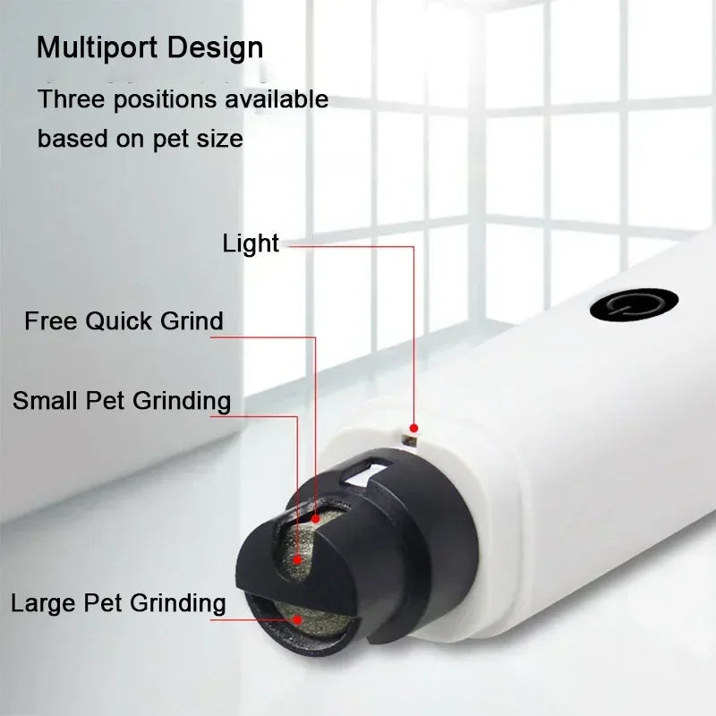 LED Dog Nail Grinder – USB Quiet Woofy