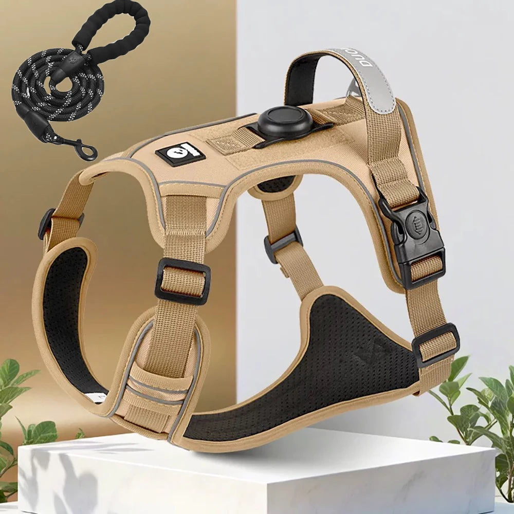 Durable Airtag dog harness for medium dogs