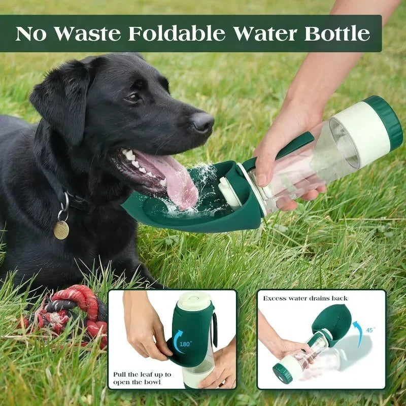 Portable Dog Water Bottle with Food Container Woofy