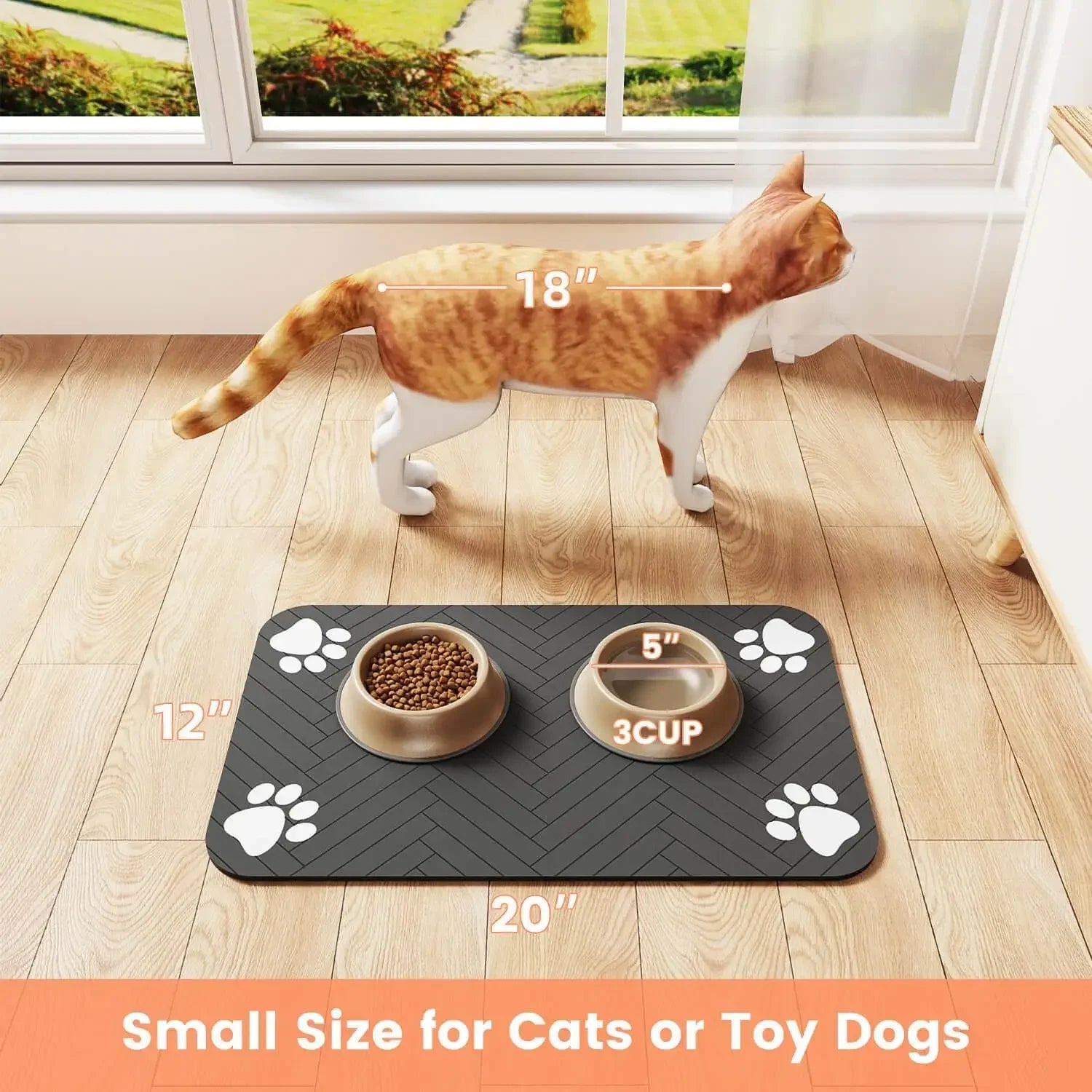 Absorbent Pet Feeding Mat Woofy €23.95