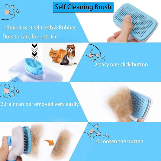 Dog Hair Remover Grooming Brush for Long Hair Pets