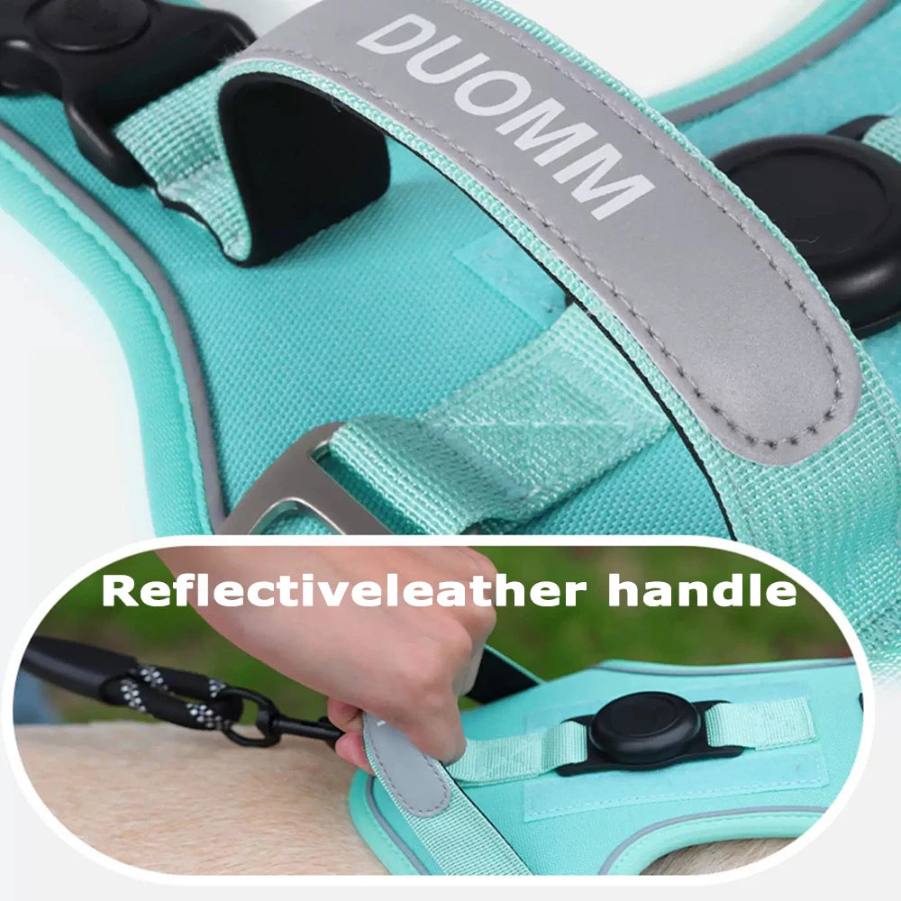 Tactical dog harness with handle and leash