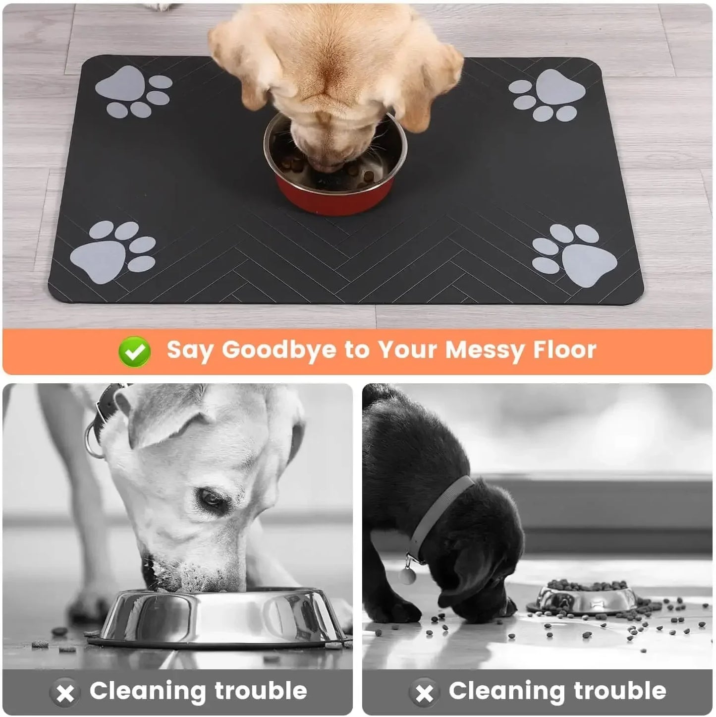 Absorbent Pet Feeding Mat Woofy €23.95