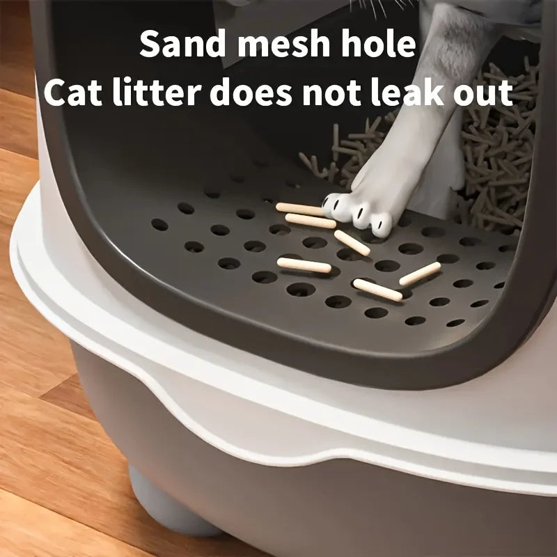 Anti-Splash Cat Litter Box Sand Mesh Hole