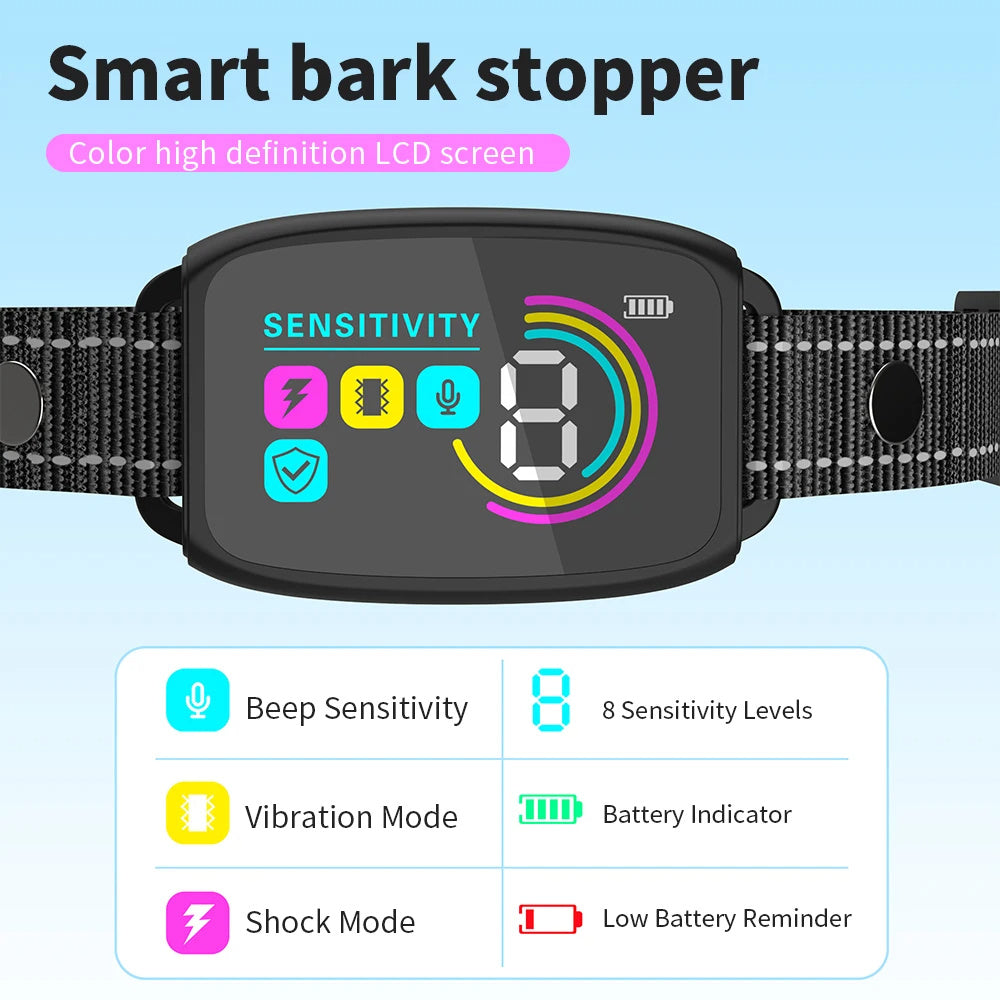 Anti Bark Collar With Shock & Vibration