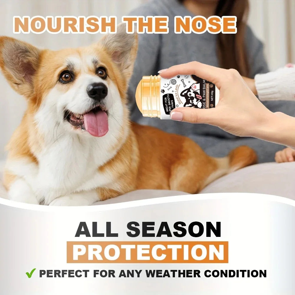 Dog nose and paw balm for all-season protection