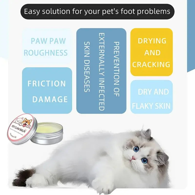 Moisturizing paw balm prevents cracked paws and dry skin