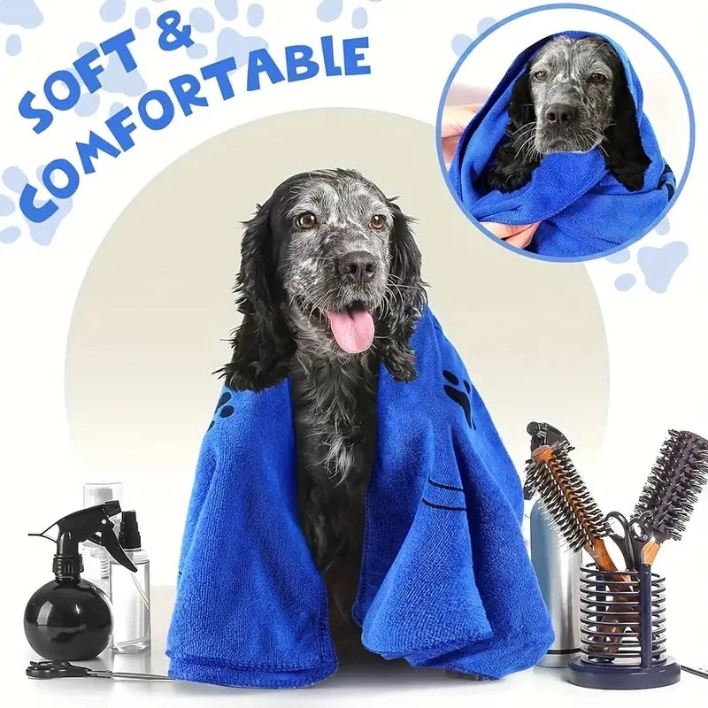 Soft absorbent quick dry pet towels for dogs and cats bathing