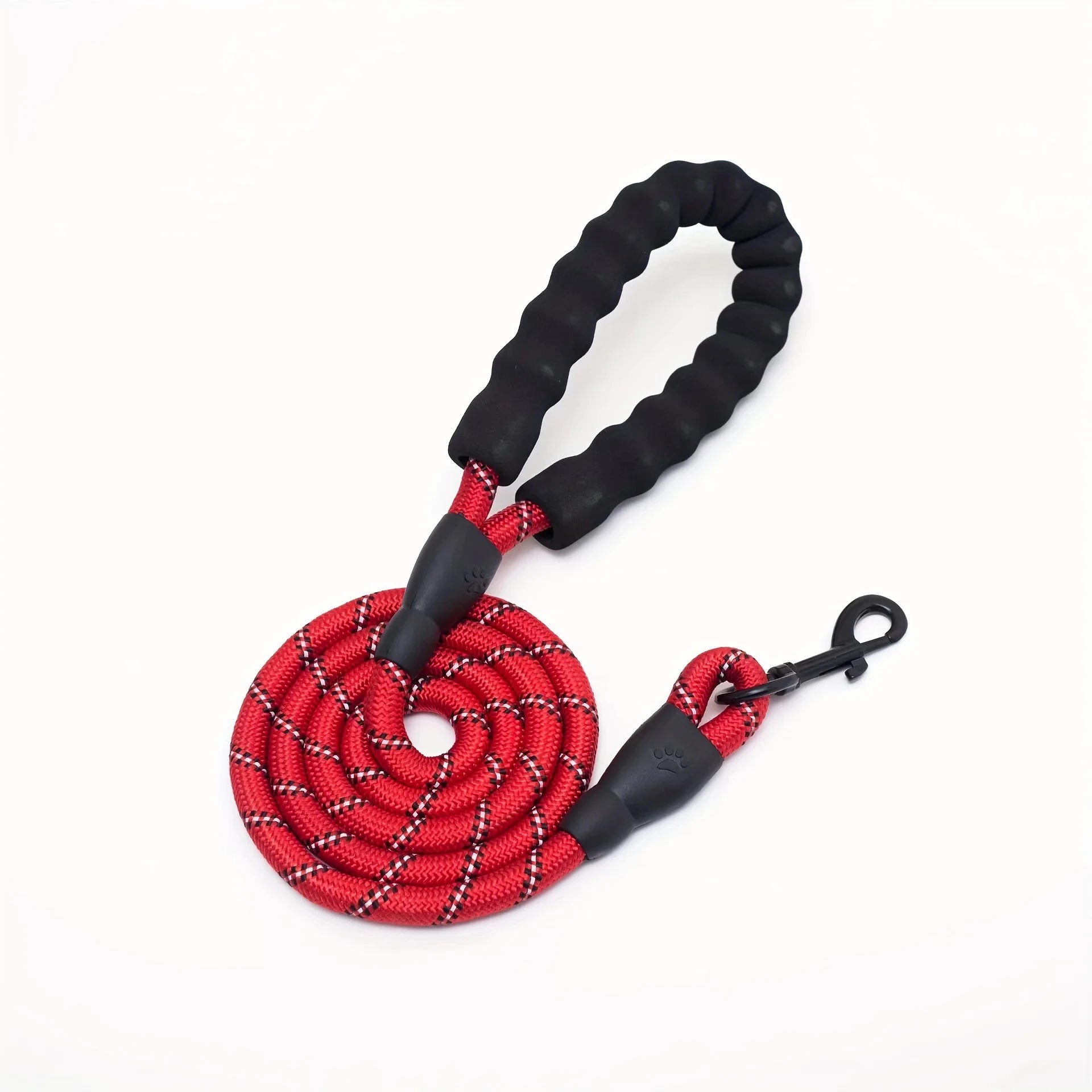 Red reflective heavy duty dog leash