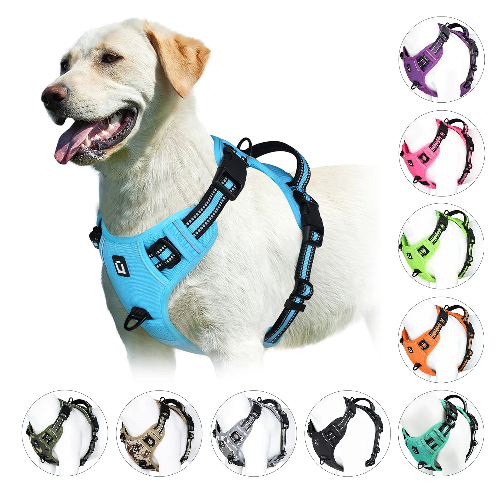 Reflective Dog Harness in Multiple Colors